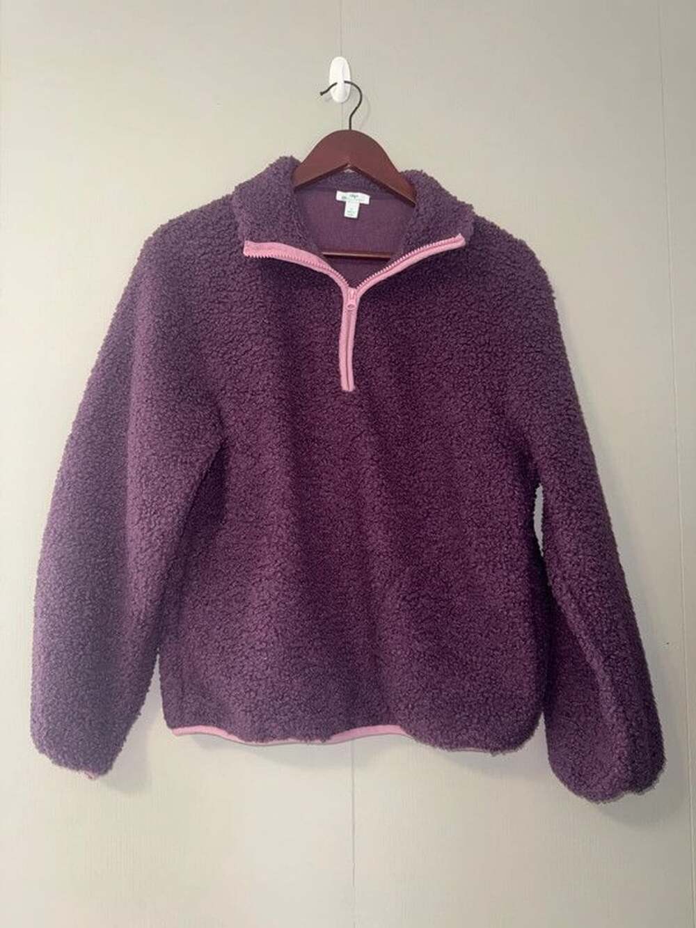 DIP Oversized Quarter-Zip Fleece jacket with Deep Pockets